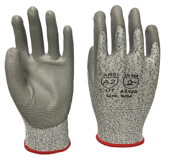 Blended Knit Glove with Polyurethane Palm Coating – Cut Level A2