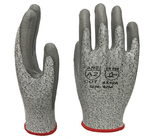 Blended Knit Glove with Polyurethane Palm Coating – Cut Level A2