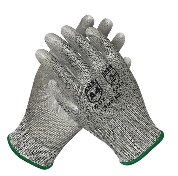 Blended Knit Glove with Polyurethane Palm Coating – Cut Level A4