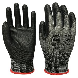 Blended Knit Glove with Polyurethane Palm Coating – Cut Level A5