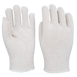 Medium Weight Seamless Knit Natural Cotton Glove