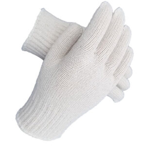 Medium Weight Seamless Knit Natural Cotton Glove