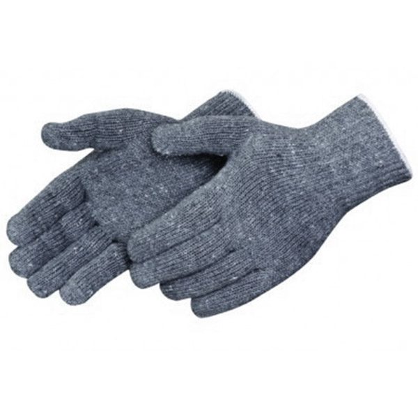 Medium Weight Seamless Knit Grey Cotton Glove