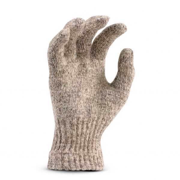 Cold Resistant Medium Weight Ragg Wool Seamless Knit Glove