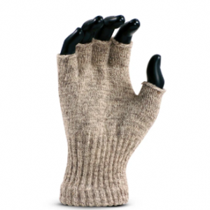 Cold resistant Medium Weight Ragg Wool Fingerless Seamless Knit Glove