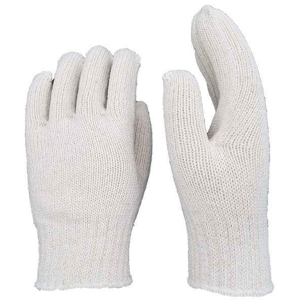 Medium Weight Seamless Knit Natural Cotton Glove